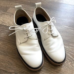 Rag & Bone genuine Italian leather Victor Crepe White Buck Dress Shoes Oxford